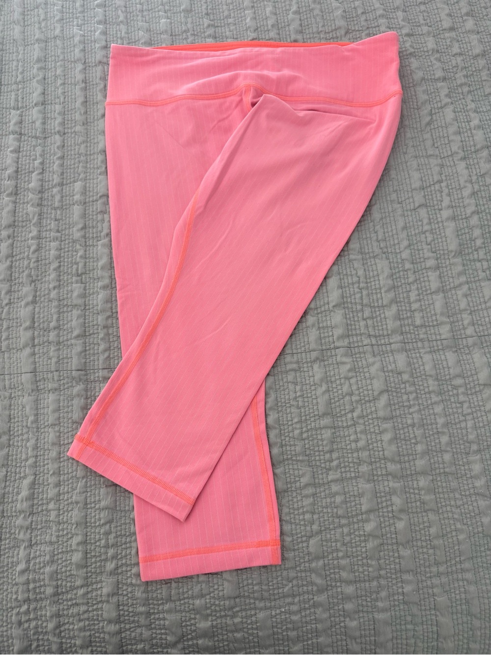lululemon athletica Bright Pink Cropped Performance Leggings